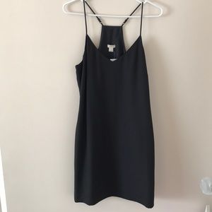 J Crew black silk dress